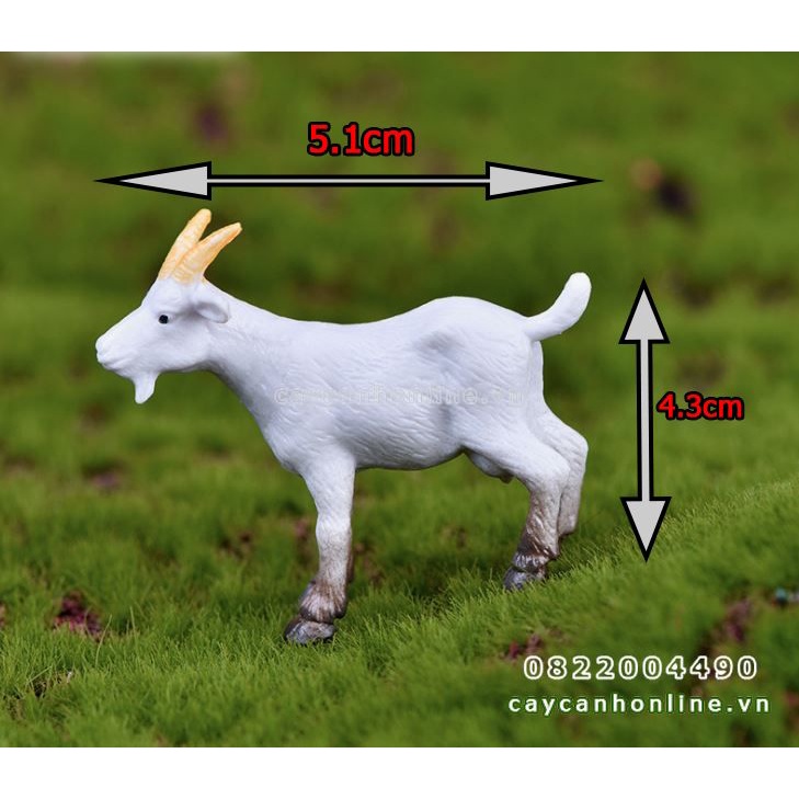 Tượng mô hình con dê trang trí tiểu cảnh sân vườn