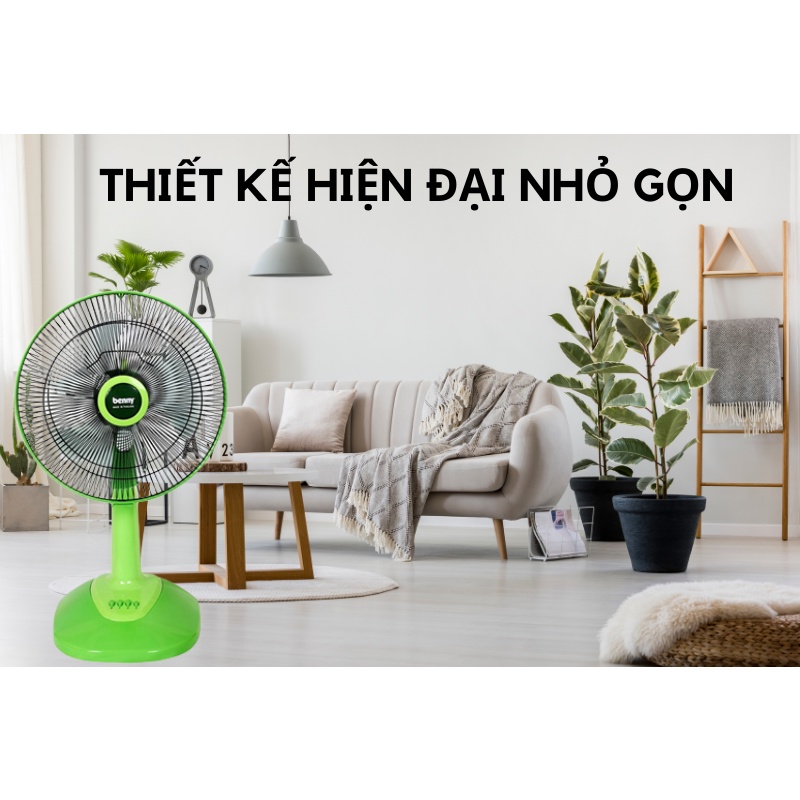 Quạt Bàn Benny BFT-30GN - Xanh Lá - Hàng Chính Hãng - BFT30GN / BFT30 / BFT-30 / 45W / Cánh 30cm