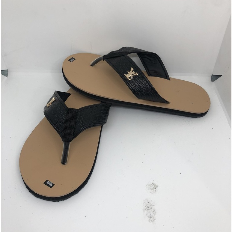 dép kẹp đen đế kem size từ 35 nữ đến 42 nam sandal đồng nai