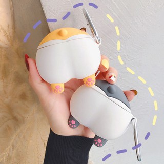Vỏ silicon cho tai nghe Airpods mẫu Mông Cún Corgi