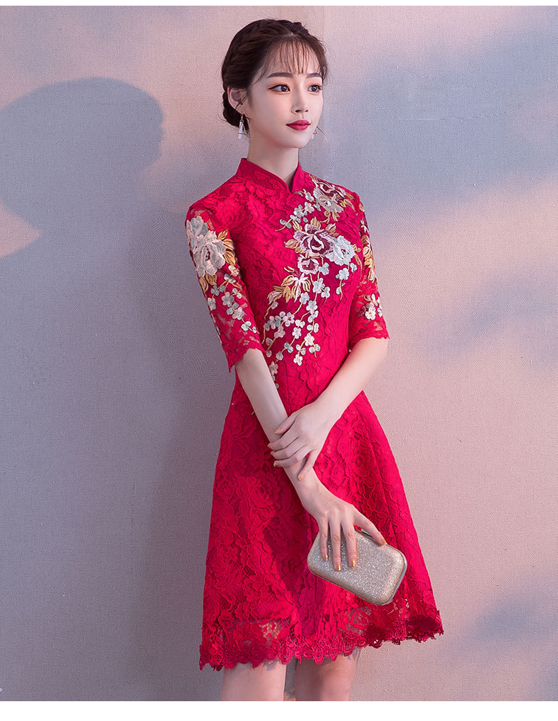 Đầm Cưới Màu Đỏ Phong Cách Trung Hoa Cho Nữ