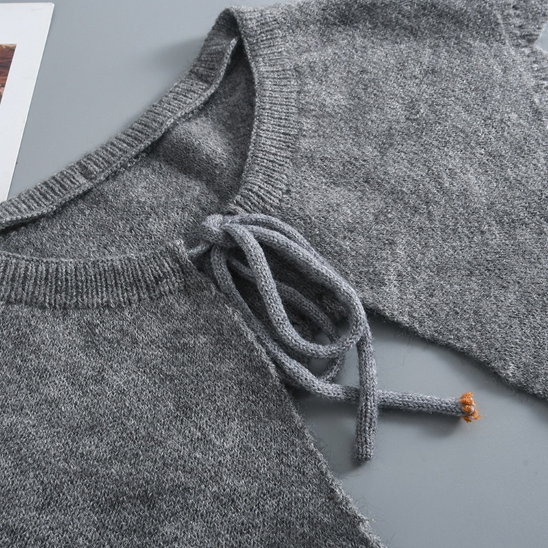 Khăn Choàng Cổ Giả Len Màu Trơn Giữ Ấm Đa Năng Có Thể Tháo Rời Màu Sắc Thời Trang Mùa Đông Cho Nữ