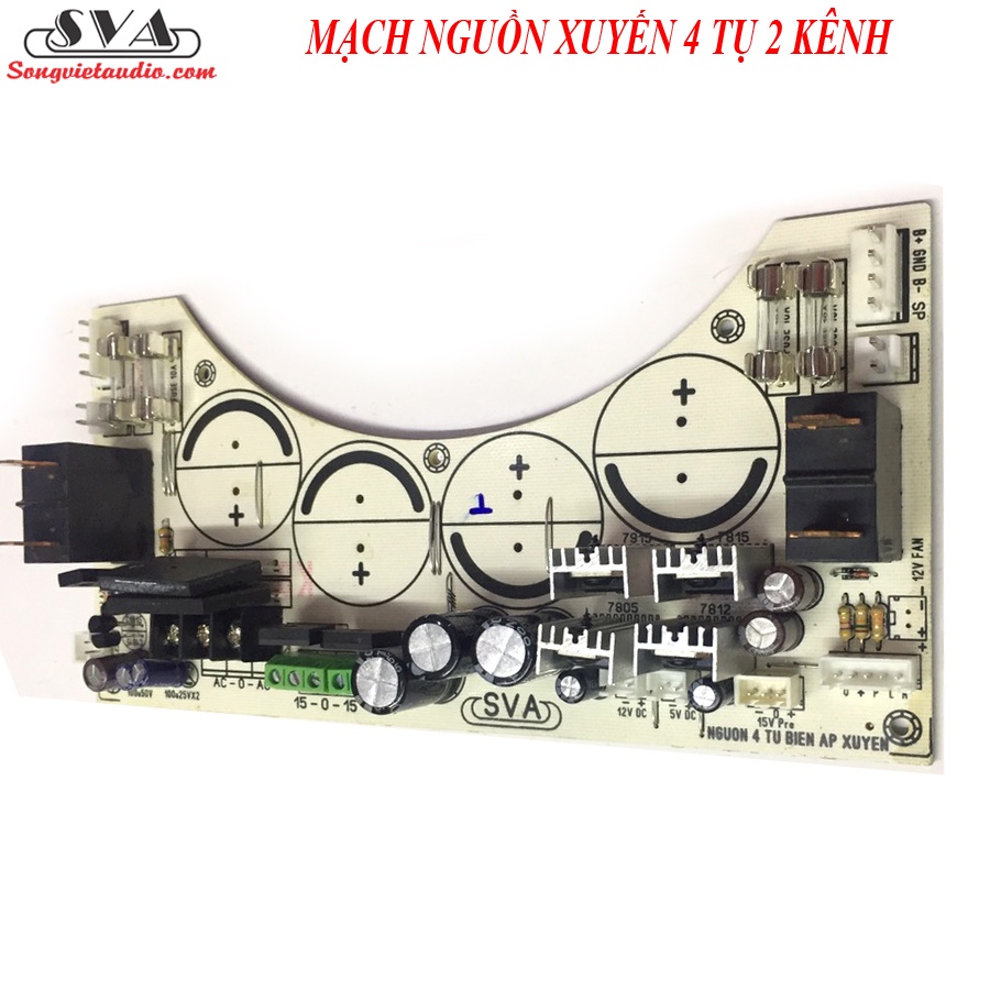 MẠCH NGUỒN XUYẾN 4 TỤ 2 KÊNH DÀNH CHO BIẾN ÁP XUYẾN - KÈM DÂY