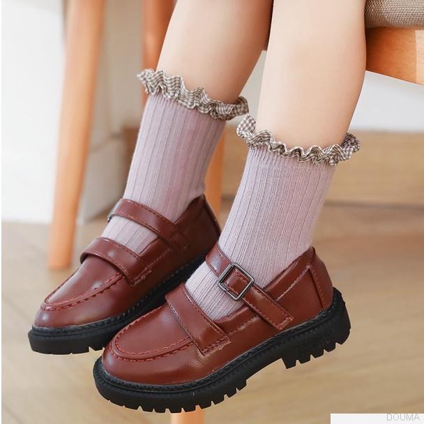 Vớ cotton họa tiết sọc đáng yêu dành cho bé gái