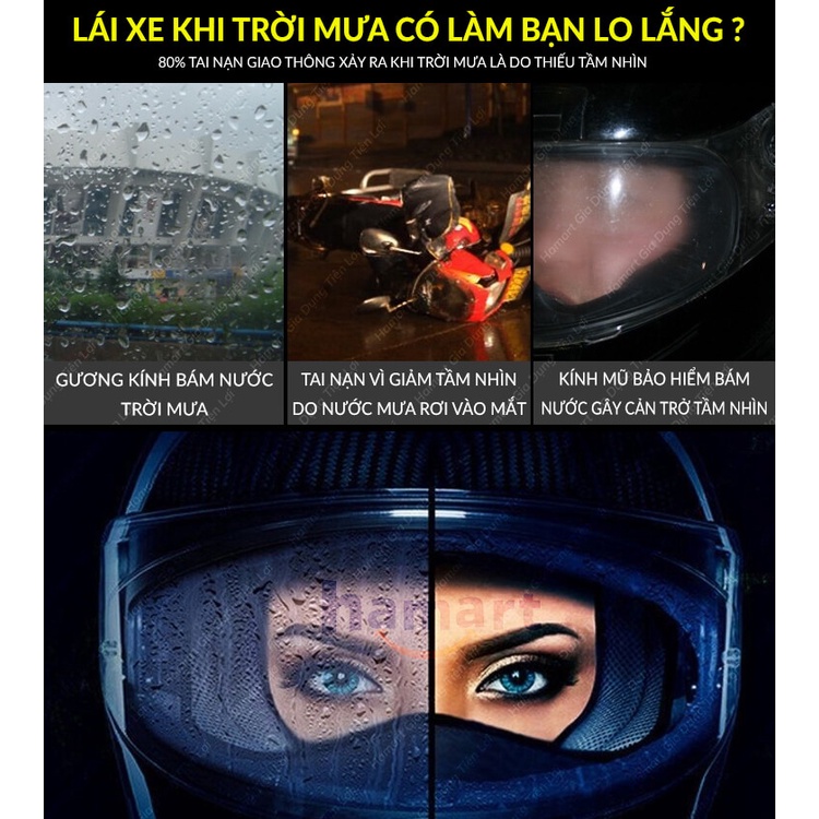 Miếng Dán Chống Nước Mũ Bảo Hiểm Decal Dán Kính Nón Bảo Hiểm Trùm Đầu Biker Motor Chống Bám Nước