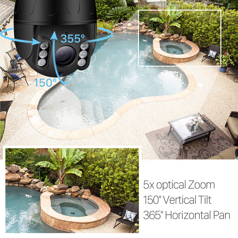 Camera Wifi Ngoài Trời Xoay 360 Độ – Cảnh Báo Chống Trộm