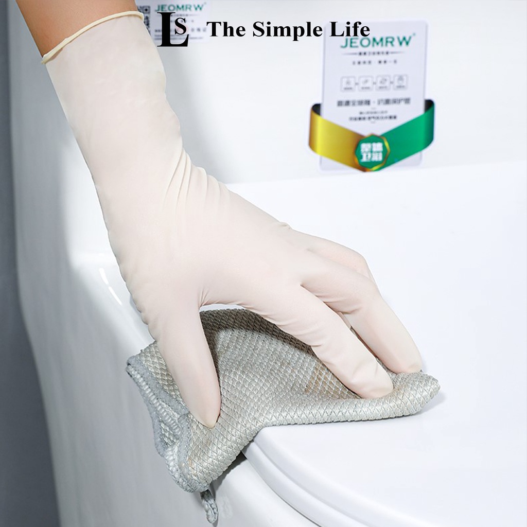 Găng tay cao su 100 cái, găng tay cao su dùng trong thực phẩm, nấu ăn, vệ sinh bếp siêu dai dùng 1 lần [CHÍNH HÃNG]