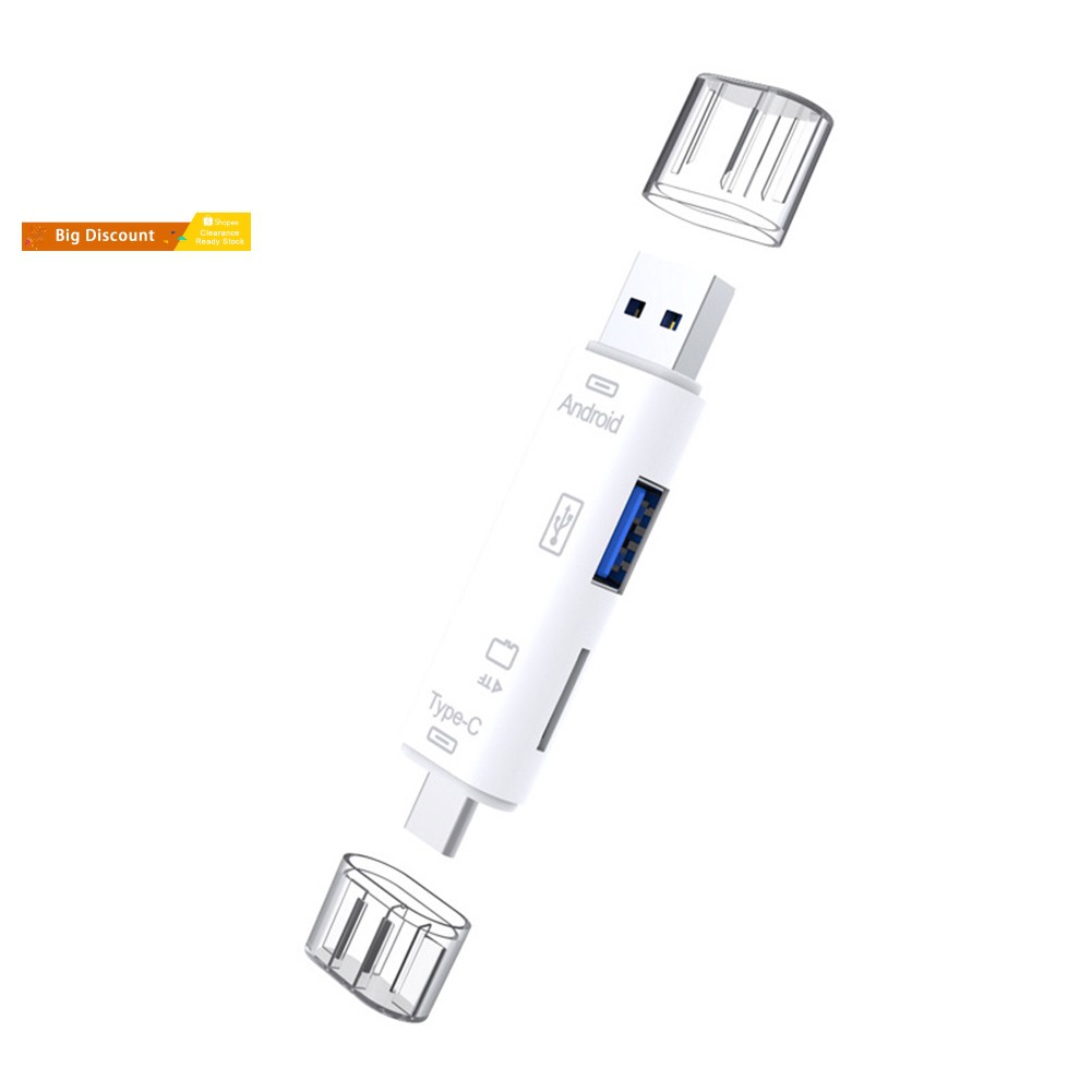 Đầu Đọc Thẻ Nhớ 3 Trong 1 Otg Type-C Usb 2.0 Micro-Usb Tf Micro-Sd Tốc Độ Cao