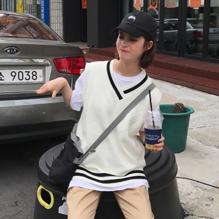 Order áo gile len viền cổ ulzzang