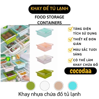 Khay Nhựa Tủ Lạnh - Rổ Kẹp Tủ Lạnh Thông Minh, Tiện Ích Tiết Kiệm Không Gian [FREESHIP]