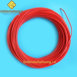 Dây điện đơn chịu nhiệt 1.0mm nhiều lõi màu đỏ