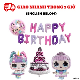 Bộ bong bóng trang trí sinh nhật LOL nhiều màu tcl05