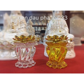 Đèn dầu thờ cúng pha lê hoa sen