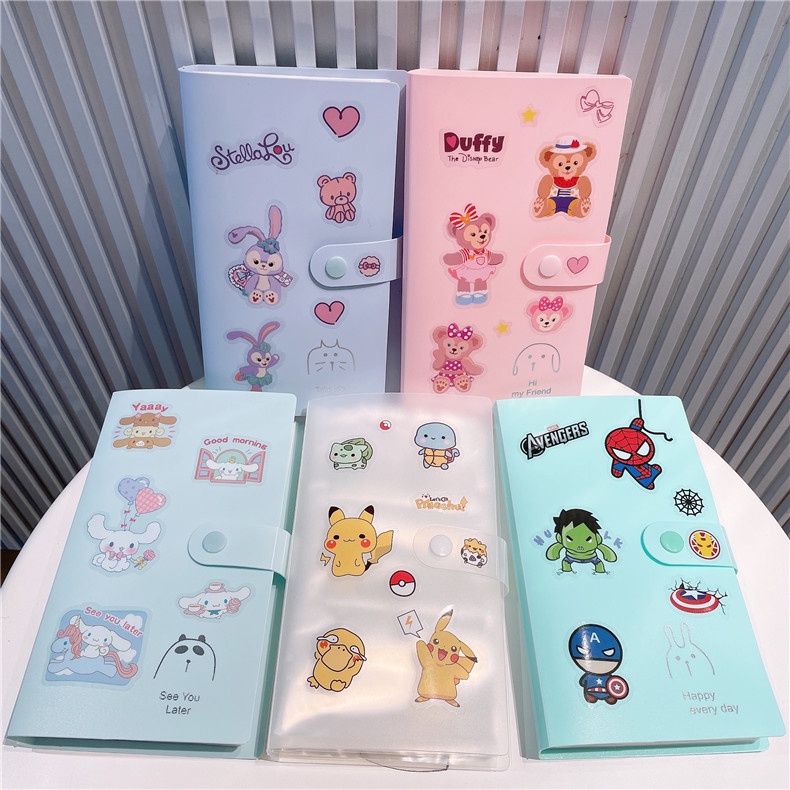 Sổ đựng lomo card 240 card sắc màu cúc bấm