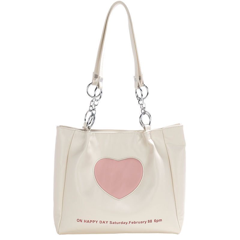 Túi Tote Đeo Vai Sức Chứa Lớn Có Khóa Kéo In Chữ Chất Lượng Cao Cho Nữ