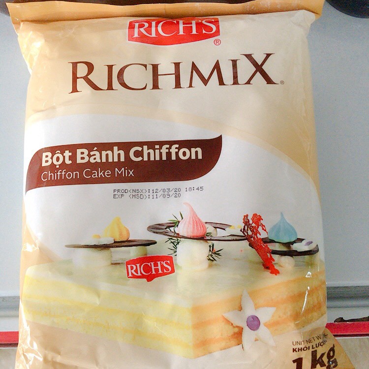 Bột Bánh CHIFFON Rich's Mix 1KG "GIÁ TỐT"