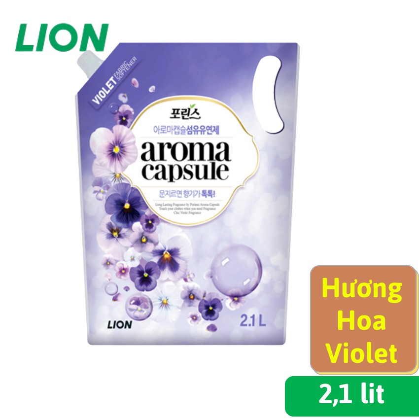 Nước xả vải Lion Aroma hương hoa Violet 2,1 lit - Nam Hàn