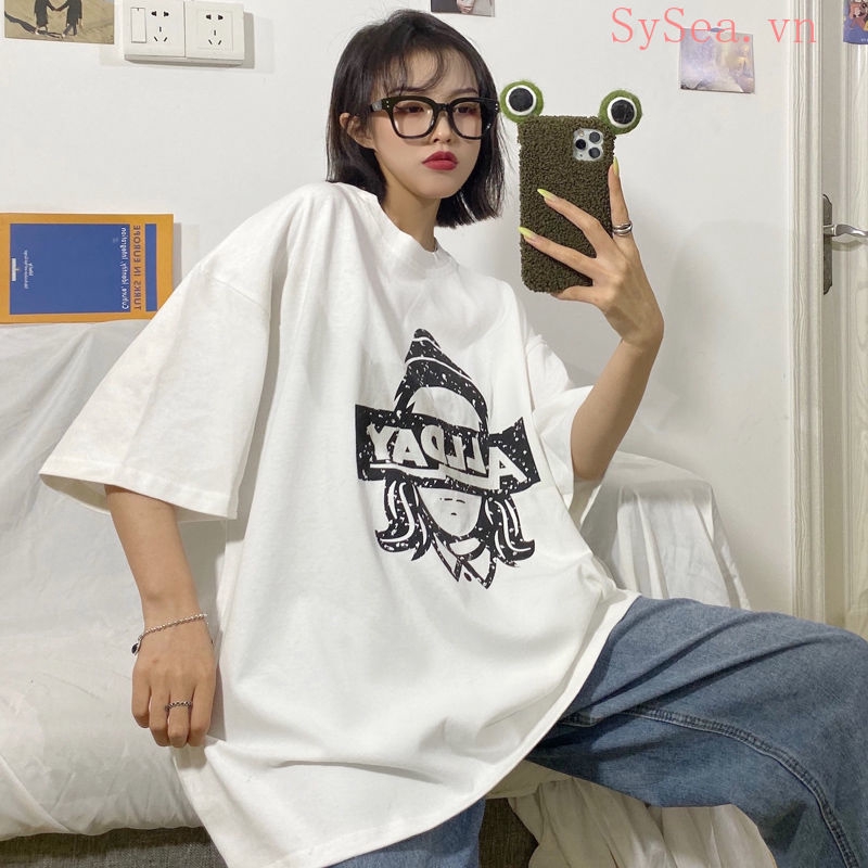 Áo Thun Tay Ngắn Dáng Rộng Phong Cách Hàn Quốc Trẻ Trung Cho Nữ áo thun trơn tay cộc