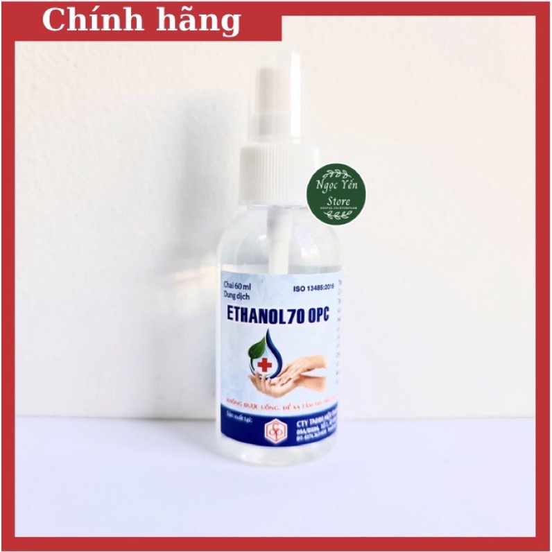 Cồn rửa tay, sát khuẩn - Ethanol 70% - vòi xịt phun sương tiện dụng, dễ mang theo - Công Ty Dược OPC