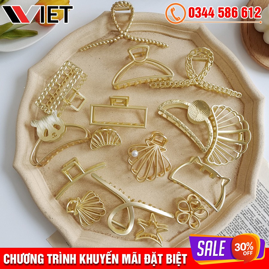 Kẹp Tóc Cặp Tóc Càng Cua Kim Loại  Phong Cách Hàn Quốc