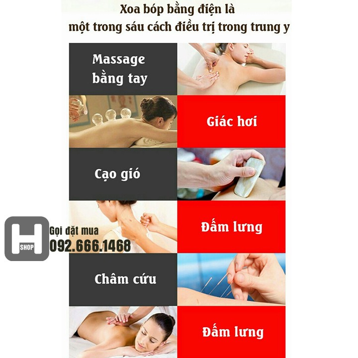 [CÓ BẢO HÀNH] Máy Massage Cổ 3D Đa Năng Cảm Ứng Xung Điện Từ Đặt Trị Đau Lưng Cổ, Vai Gáy