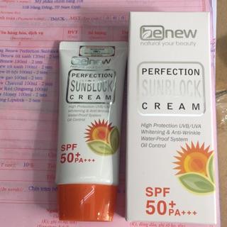 20 Kem chống nắng Cao cấp dưỡng da BENEW PERFECTION 50ml
