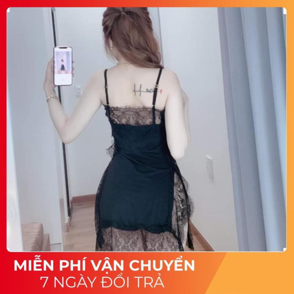 Đầm Ngủ Sexy, Đầm Ngủ Nữ Vải Quảng Châu  Satin Chất Siêu Mát Dáng Siêu Xinh <60Kg VAYRENMI | BigBuy360 - bigbuy360.vn