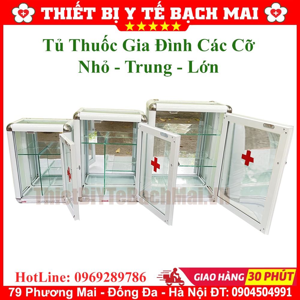 Tủ Thuốc Y Tế Gia Đình 3 Cỡ, 4 Ngăn Tiện Lợi Chắc Chắn