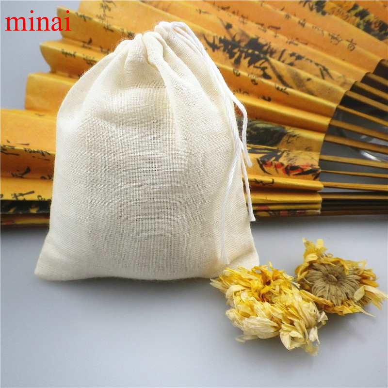 Túi Lưới Vải Cotton Tự Nhiên Dùng Lọc Trà / Cà Phê / Sữa Đa Năng Chức Năng