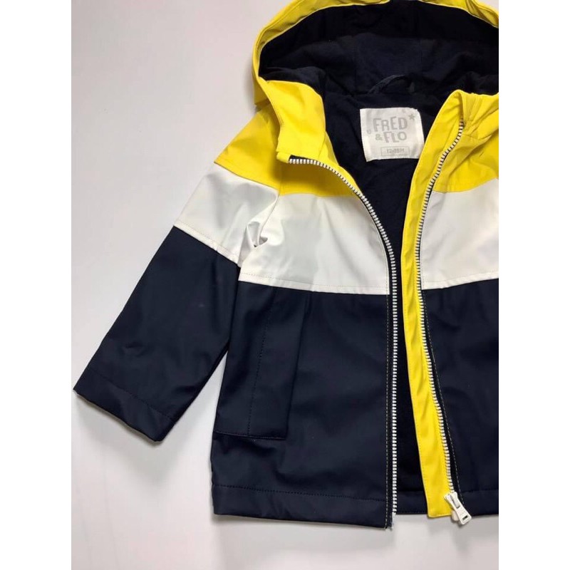 Áo Rain Coat vàng trắng