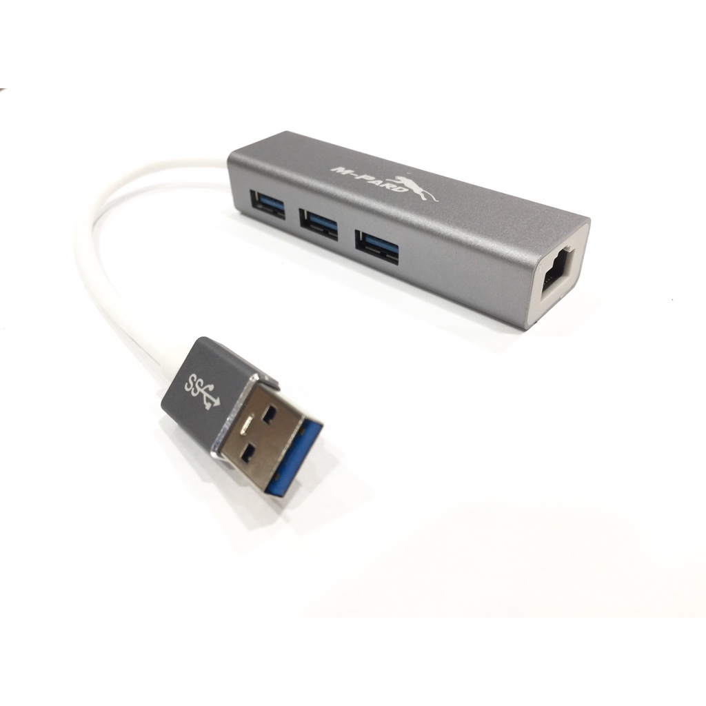 HUB USB 3P 3.0 - LAN 3.0 MH 050 M-PARD, BỘ CHIA CỔNG USB 1 RA 3 CỔNG 3.0 + LAN 10/100/1000