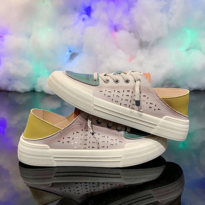Giày sneaker đế mềm IELGY thiết kế đục lỗ thoáng khí thời trang cho nữ