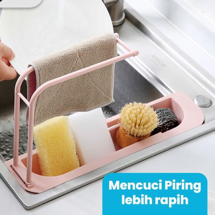 Giá Đựng Mút Rửa Chén / Xà Phòng Gắn Vòi Nước Tiện Dụng Cho Nhà Bếp Hrm107 | BigBuy360 - bigbuy360.vn