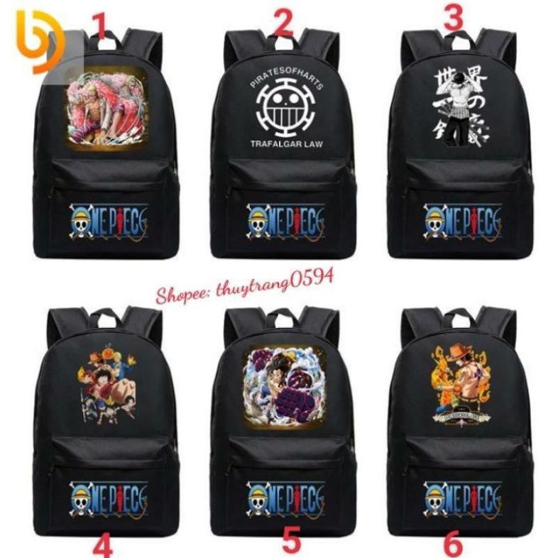 SIÊU RẺ - Balo Đi Học One Piece Mũ Rơm ( Luffy,Ace, Zoro, Law, Râu Trắng,...)  / có size trẻ em