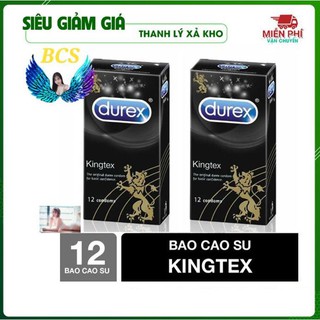 ✔️✔️Bao Cao Su DUREX KING TEX - Ôm Sát Cỡ 49mm - Hộp 12 Cái- BCS DUREX KING TEX
