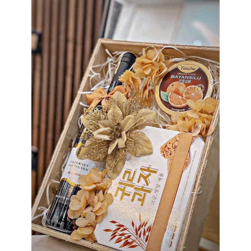 Giỏ Qùa Tết Hộp Qùa Tặng Đựng Bánh Kẹo Đẹp Giá Rẻ Biếu Tết Đơn Giản Sang Trọng Cao Cấp Cho Doanh Nghiệp 2022 V240