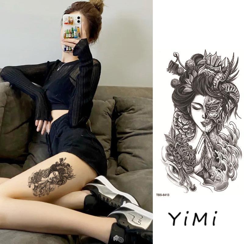 Miếng dán hình xăm tạm thời SAI MAGIC TATTOO 18CM×11CM chống thấm nước lâu trôi lên đến 2 tuần