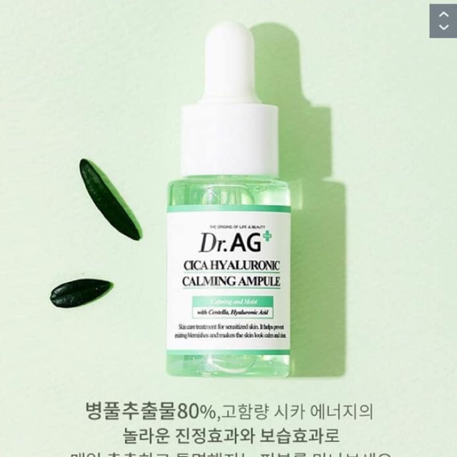 Tinh chất cấp nước phục hồi da DR.AG+ Cica hyaluronic calming Ampule