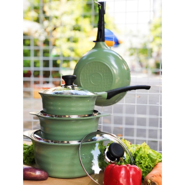 Bộ 4 nồi , chảo Ecoramic Sky Pot siêu sang