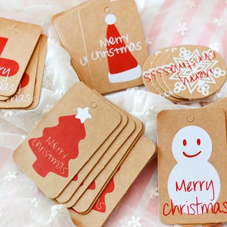 Thẻ tag giấy kraft kèm dây treo trang trí cây thông noel, giáng sinh