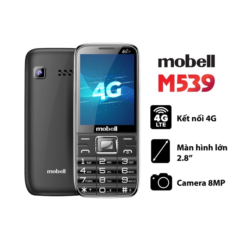 Điện thoại Mobell M539 4G - Hàng chính hãng