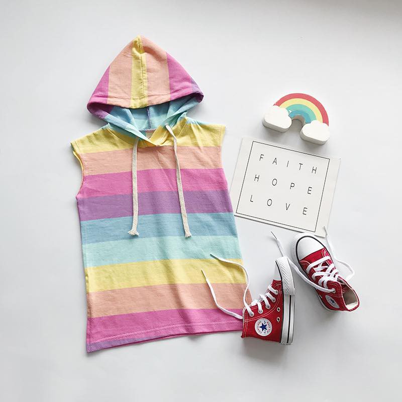 2602VC - Váy cầu vồng cho bé yêu