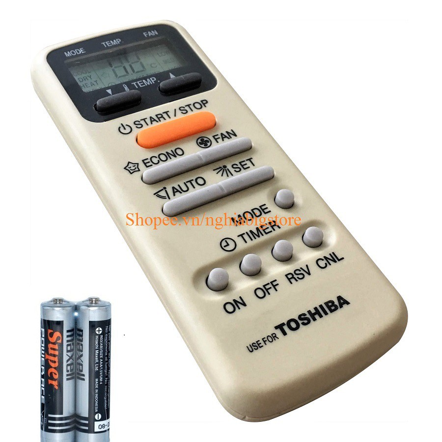 Remote Điều Khiển Máy lạnh TOSHIBA, Điều Hòa RAS-07GKSX, RAS-10UKPX3-T2