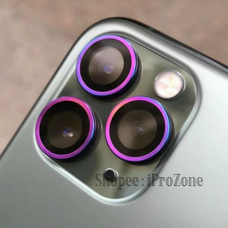 Bộ khung Titan dán bảo vệ  mắt camera IPhone 12 Mini , 12 Pro , iPhone 12 Pro Max chính hãng Kuzoom cao cấp