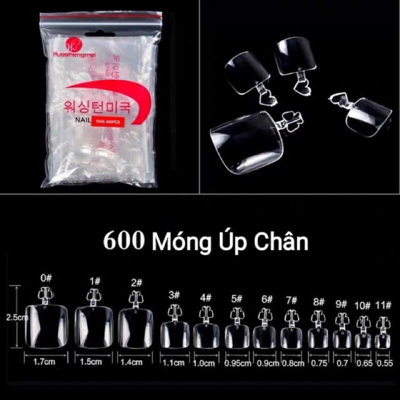 Móng úp chân 600 móng