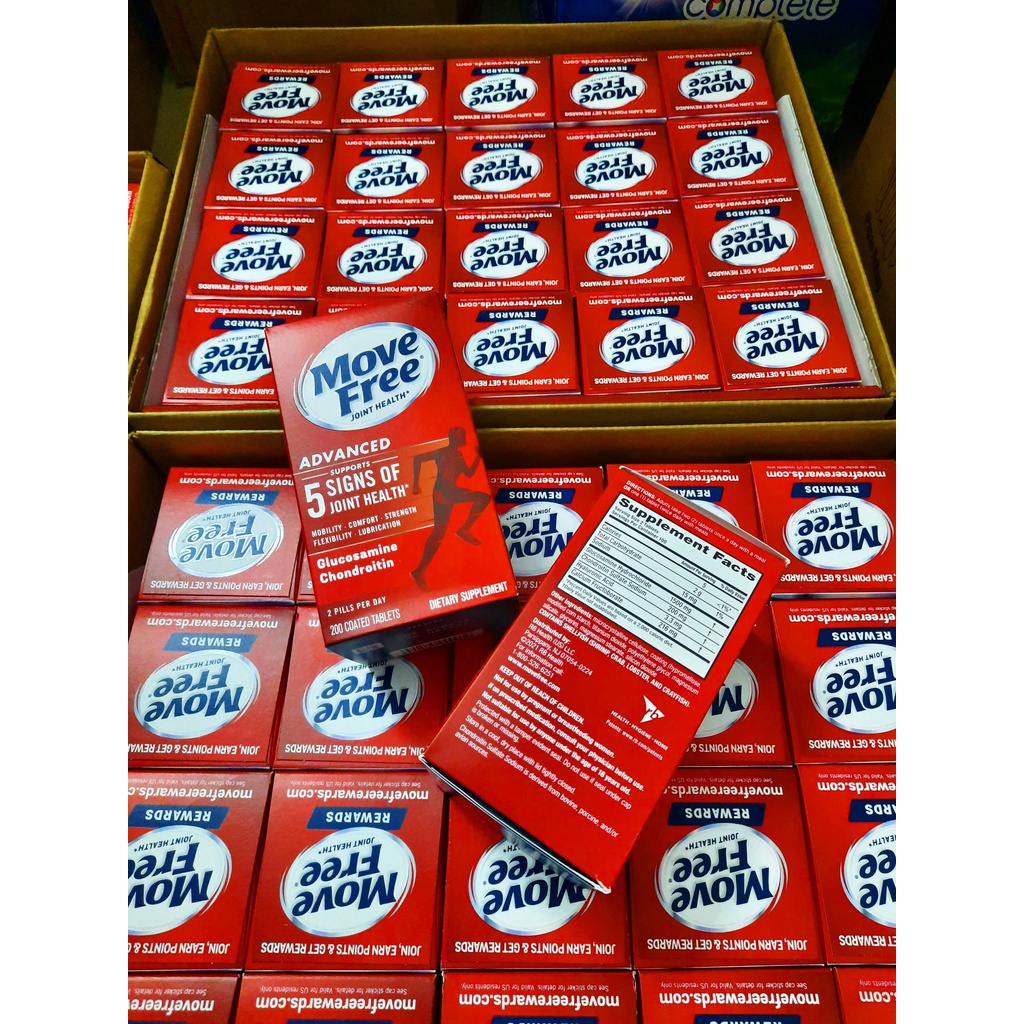 Date 2/26 - Viên Uống Bổ Khớp Move Free Joint Health Advanced chai 200 viên của Mỹ