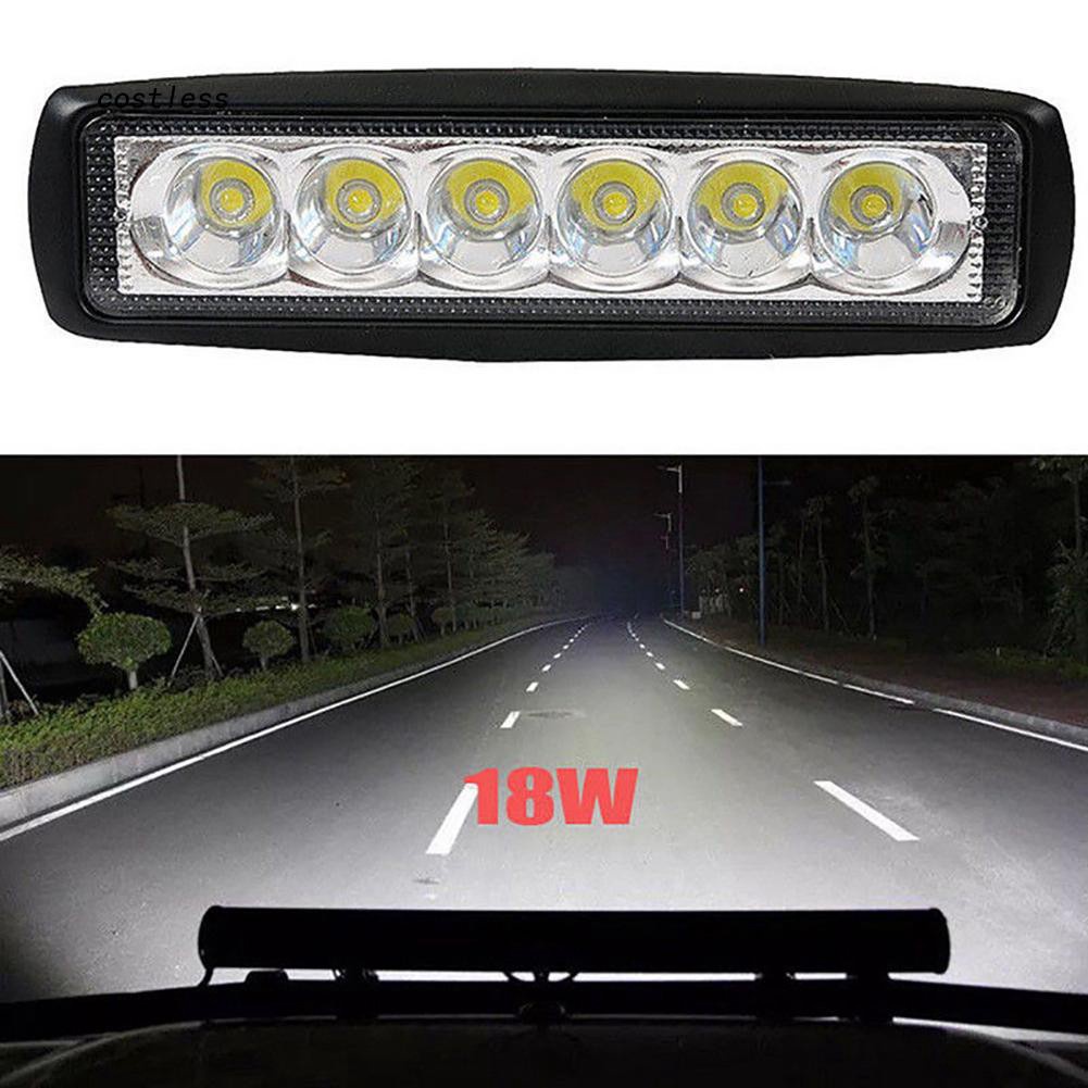 Đèn LED pha siêu sáng chạy ban ngày 18W dành cho xe hơi kèm phụ kiện su