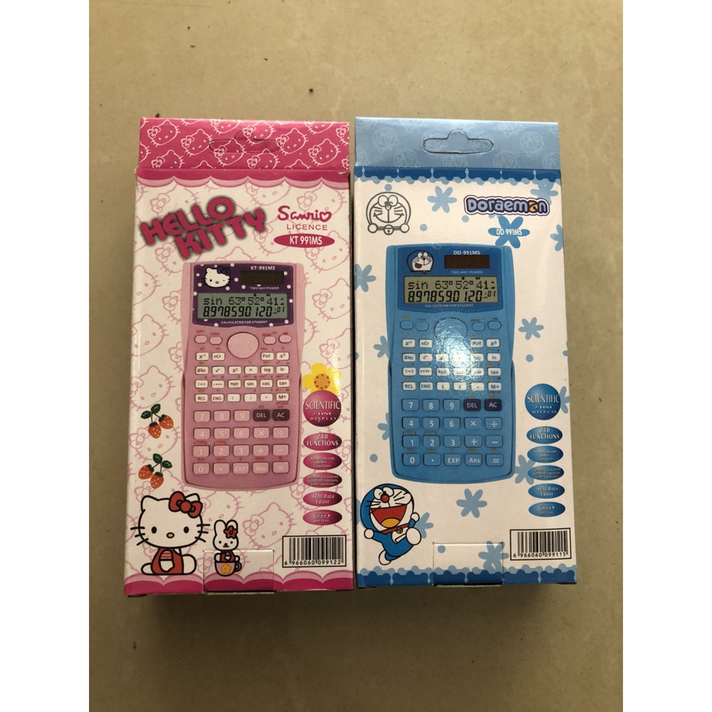 MÁY TÍNH BỎ TÚI CHO BÉ HÌNH DORAEMON, HELLO KITTY NGỘ NGHĨNH Fx 350 GDCHOI28 TNMART