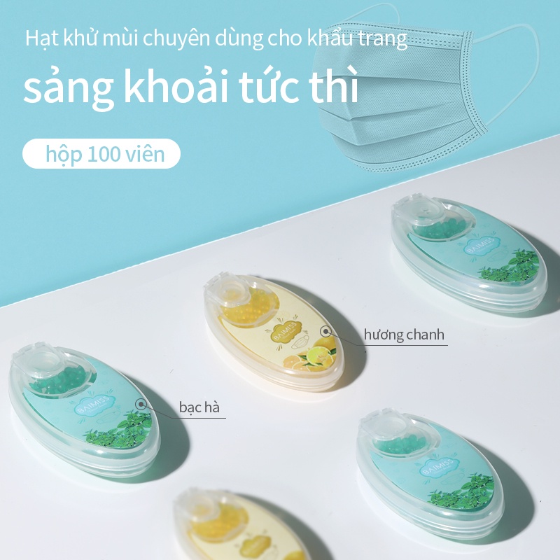 Hạt khử mùi BAIMISS làm mát không khí hiệu quả chuyên dụng cho khẩu trang dùng 1 lần【đặt hàng hai】