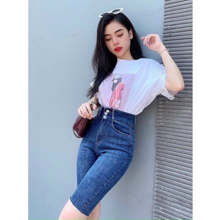 (Size26-30) Quần jean ngố nữ co giãn chất liệu jean cotton cực đẹp không phai màu AnNgo - AT202